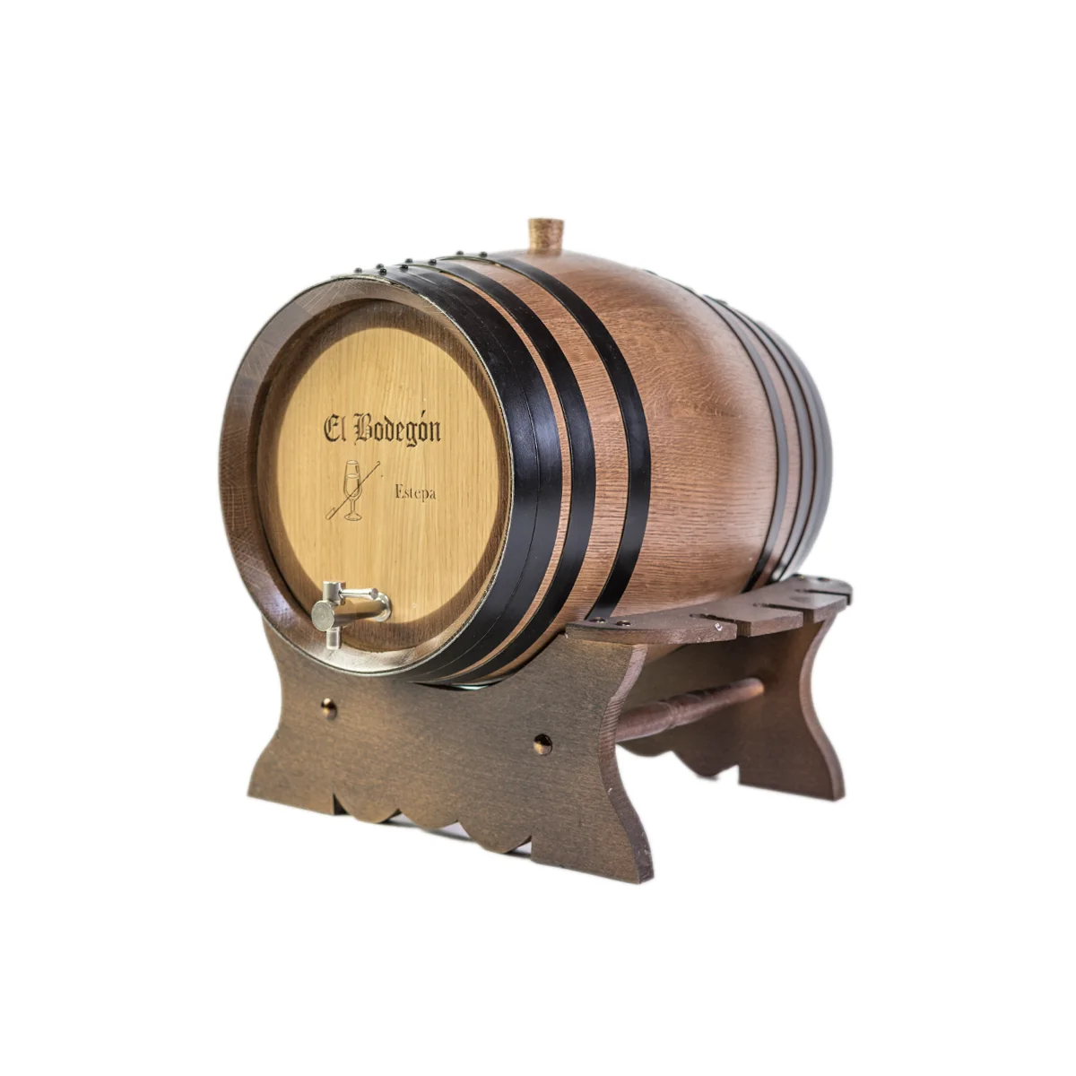 Barril de roble pie bajo para servir vino fino